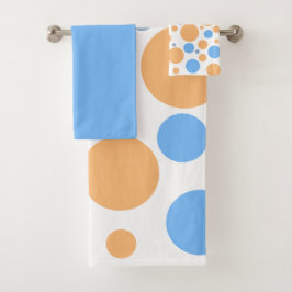 Puntos geométricos naranja gris azul