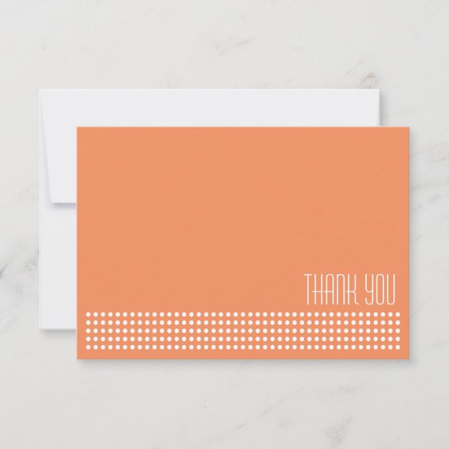 Puntos Mini Polka Gracias Nota (Naranja) (Anverso)