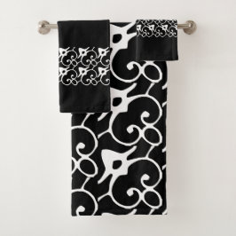 Puntos modernos de polka en blanco y negro