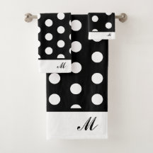 Puntos modernos de polka en blanco y negro