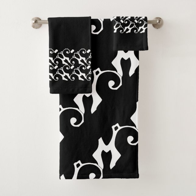 Puntos modernos de polka en blanco y negro (In situ)