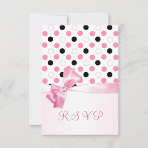 Puntos negros, rosados, blancos RSVP
