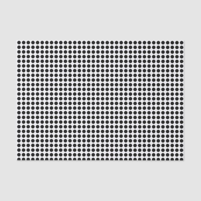 Puntos negros sobre el papel de tejidos blancos (Anverso)