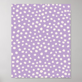 Puntos púrpuras puntos de impresión de animales