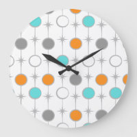 Puntos retro y estallidos de reloj de pared acríli