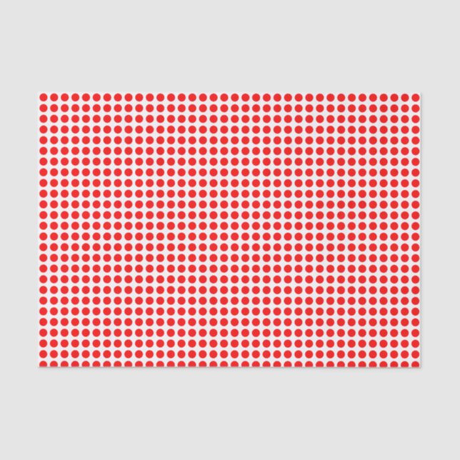 Puntos rojos sobre el papel de tejidos blancos (Anverso)