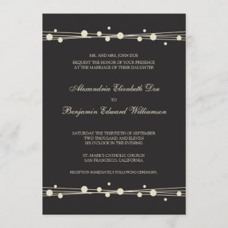 Puntos y invitación modernos de la boda de la paja