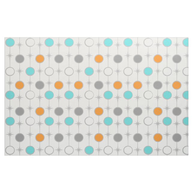 Puntos y tela retros de Starbursts ("Cuarto gordo" (fat quarter))