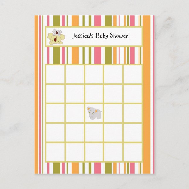 Puntuación tropical de tarjeta de bingo con escrit (Anverso)