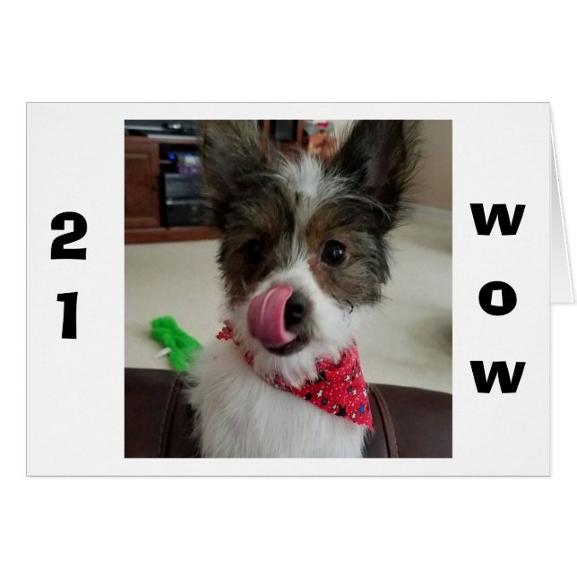 PUP ES TAN FELIZ PARA QUE TÚ CUMPAS EL "21" (Anverso (Horizontal))