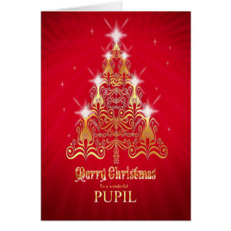 Pupil, tarjeta de Navidades de árboles de Navidad