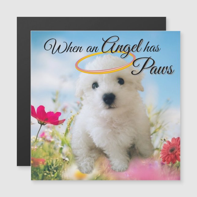Puppy Angel Magnetic Card (Anverso/Reverso)