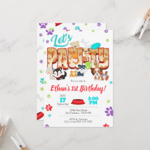 Puppy Fiesta o Adoptar una Invitación de una Parte
