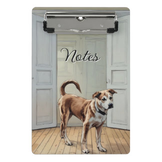 Puppy In The Doorway Mini Portapapeles