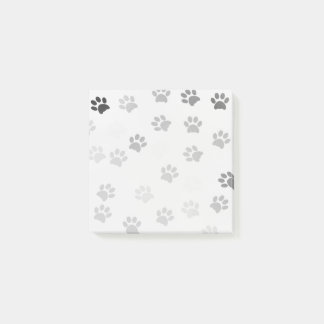 Puppy Paw Imprime Notas rápidas en blanco y negro