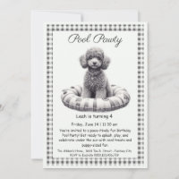 Puppy Splash Birthday Pool Party Invitación