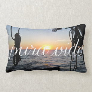 ¡Pura Vida! Almohada de la puesta del sol de Rica