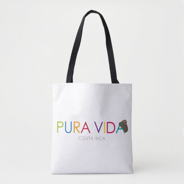 Pura Vida y la bolsa de asas de la pereza (Anverso)