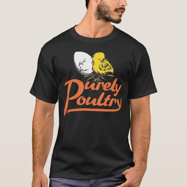 Puramente camiseta negra de las aves de corral (Anverso)