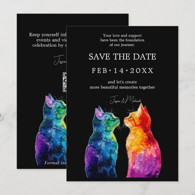 "Puramente Tuyo: Tarjeta RSVP de la historia de am (Anverso / Reverso)