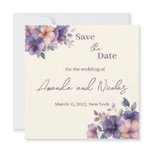 Purgar flores rosadas en la tarjeta de fecha