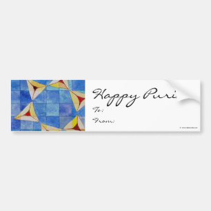 Purim feliz a/desde etiqueta