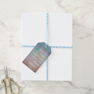 Purim Hebreo Cita Biblia Etiqueta de regalo de Man