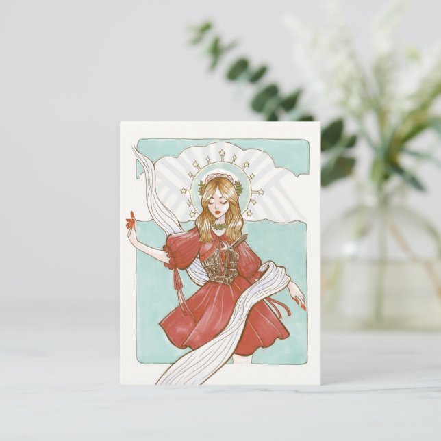 Puro sagrado de la postal del corazón (Anverso de pie)
