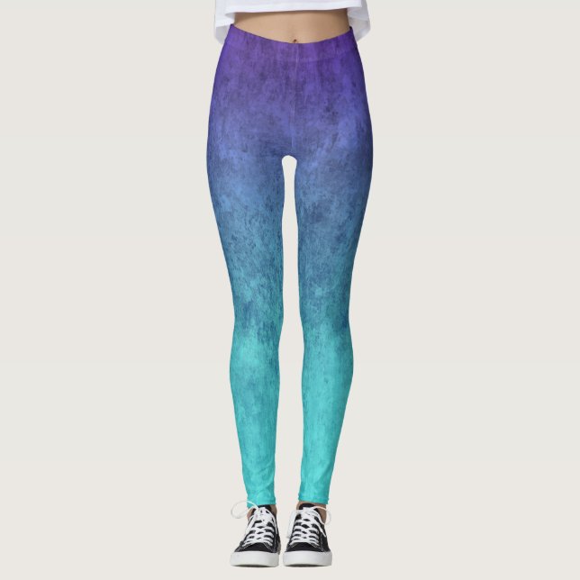 Purple And Blue Mixed Colors Leggings (Anverso)