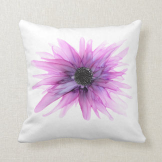 Purple Aster almohada de lanzamiento floral pintad