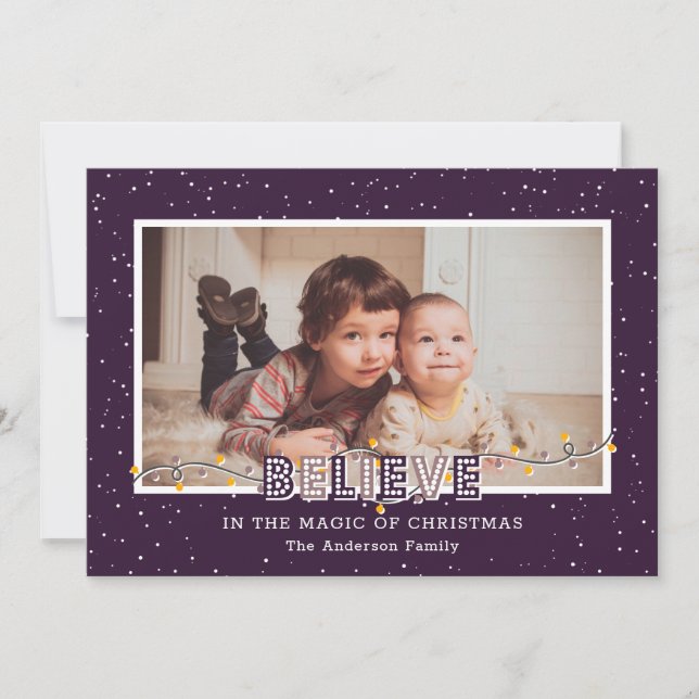 Purple Believe en las tarjetas de Navidades de fot (Anverso)