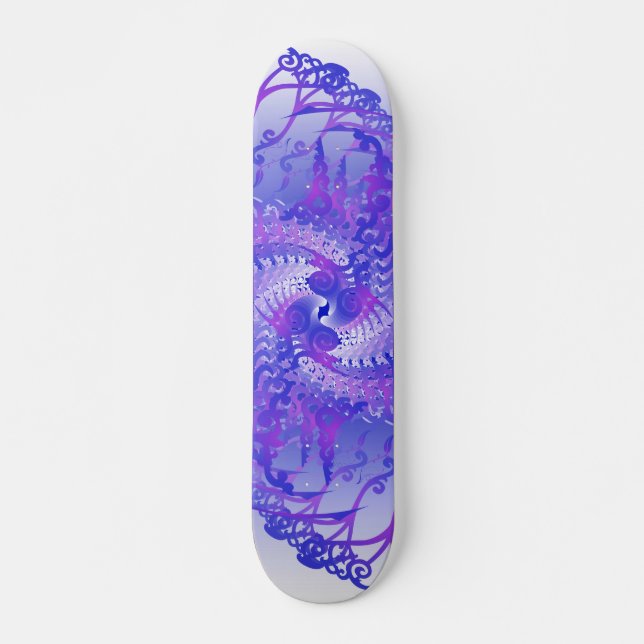Purple & Blue Spirals: Skateboard (Anverso )