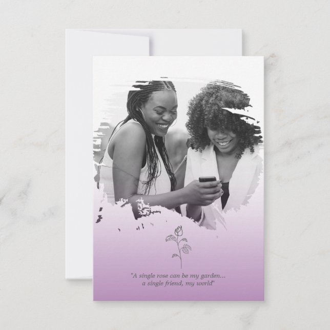 Purple Bridesmaid Proposal with Selfie Brushstroke (Anverso)