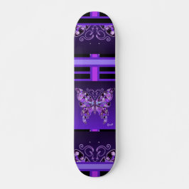 Purple Butterfly 31 Skateboard