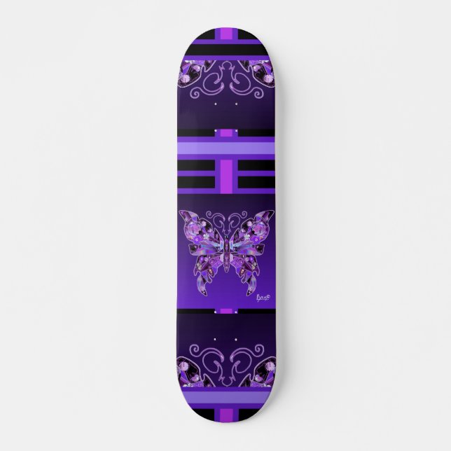 Purple Butterfly 31 Skateboard (Anverso )