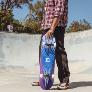 Purple con Blue Rays Dd Brand Skateboard