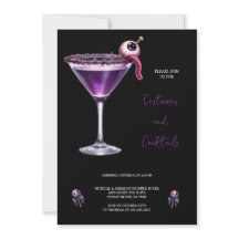 PURPLE COSTUMES COCKTAIL HALLOWEEN INVITACIÓN
