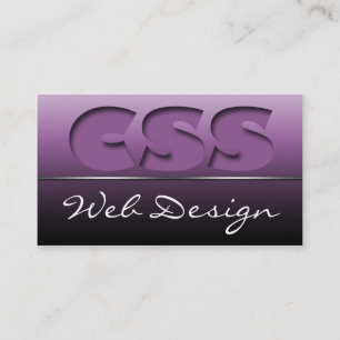 Purple CSS Web Design Sleek tarjetas de presentaci