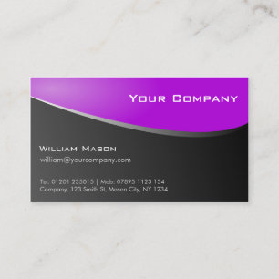 Purple de estilo, tarjeta de visita de la empresa
