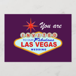 PURPLE de la invitación a la boda de Las Vegas