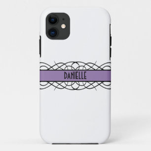 Purple Deco Flourish iPhone 5 Tough Xtreme Funda