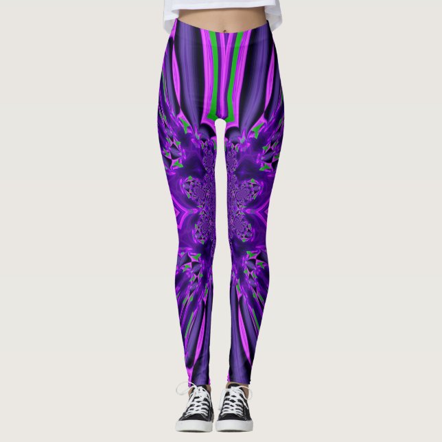 Purple Design Swirl Leggings (Anverso)