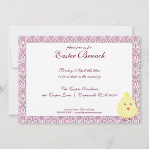 Purple Elegant Easter Brunch Invitación