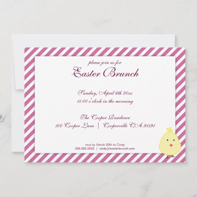 Purple Elegant Easter Brunch Invitación (Anverso)