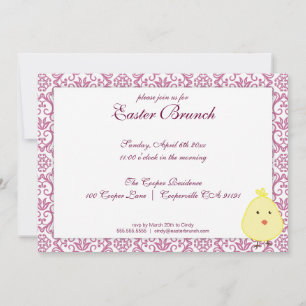 Purple Elegant Easter Brunch Invitación