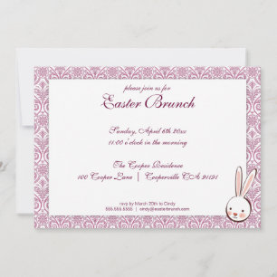 Purple Elegant Easter Brunch Invitación