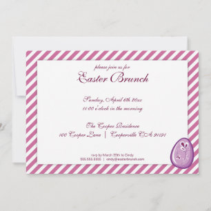 Purple Elegant Easter Brunch Invitación