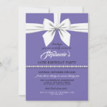 Purple Elegant Fancy Tiffany Invitación de cumplea<br><div class="desc">Esta invitación a la fiesta de cumpleaños de la temática morada de Tiffany es perfecta para cualquier mujer, chica o adolescente que lo tenga todo. Utilice los productos de esta colección para la fiesta de cumpleaños, evento promocional, dulce dieciséis, aniversario, ducha de novia, desayuno en un elegante restaurante o cualquier...</div>