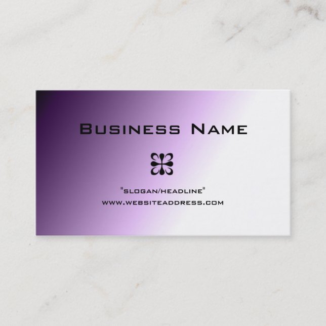 Purple Fade Design1 Tarjetas de visita (Anverso)