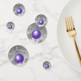 Purple Fancy Christmas Ornamite Table Confetti